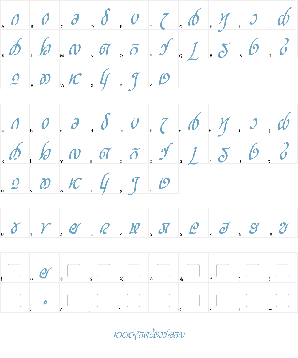 Rellanic Font Character